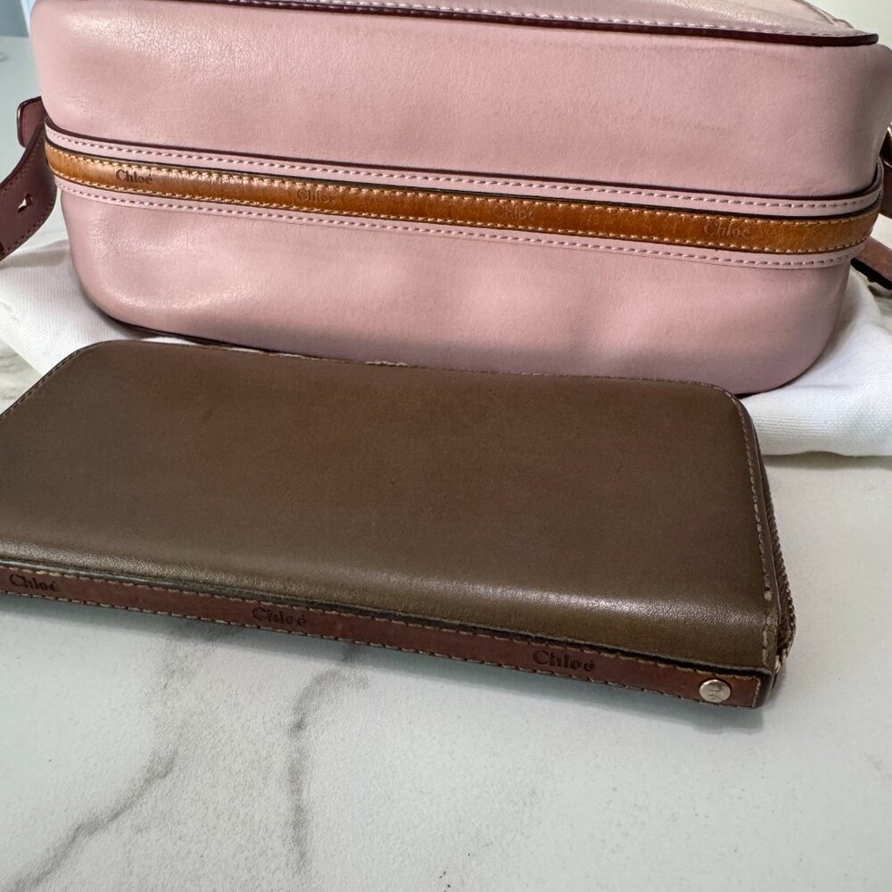 Chloé Indy Curated Trio: Woodrose Camera Bag, Wallet & Card Holder - Picture 3 of 16